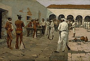 Frederic Remington - The Mier Expedition- The Drawing of the Black Bean - Google Art Project