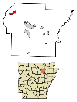 Location of Cushman in Independence County, Arkansas.