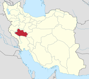 Location of Lorestan province in Iran