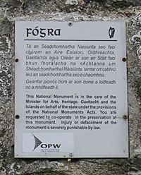 Irish national monument notice 2