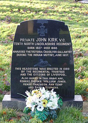 Kirk (John) VC gravestone, Anfield Cemetery