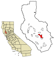 Location of Clearlake in Lake County, California
