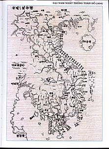 Map of Vietnam 1834-1838