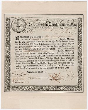 Massachusetts Revolutionary War loan certificate September 1777