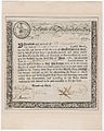 Massachusetts Revolutionary War loan certificate September 1777