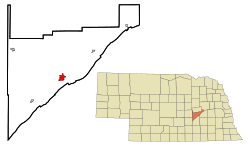 Location of Central City, Nebraska