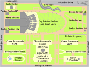 Millennium Park Map labels