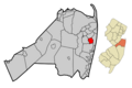 Monmouth County New Jersey Incorporated and Unincorporated areas West Long Branch Highlighted