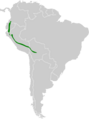 Myioborus melanocephalus map