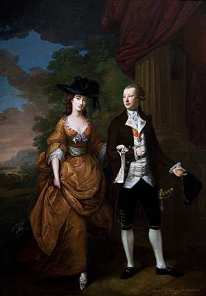 Nathaniel Hone I (1718-1784) - Nathaniel Curzon (1726–1804), 1st Baron Scarsdale, and His Wife Lady Caroline Colyear (1733–1812), L - 108806 - National Trust