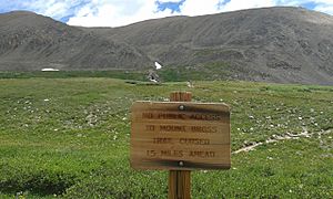 No Public Access to Mount Bross sign near Kit Lake
