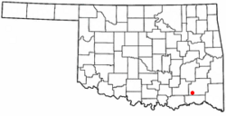 Location of Antlers, Oklahoma