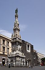 Obelisco in piazza del Gesù - Napoli BW 2013-05-16.jpg