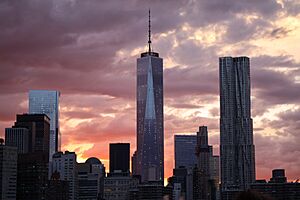 One World Trade Center and New York Sunset