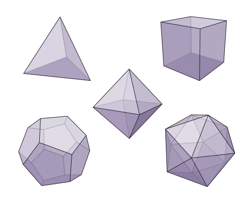 Platonic Solids Transparent