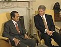 President William Jefferson Clinton with Prime Minister Mahathir bin Mohamad of Malaysia
