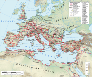 Roman Empire 125 general map (Red roads)