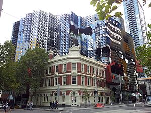 SAB, Melbourne CBD, as viewed from Swanston Street