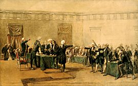 Signing of Declaration of Independence by Armand-Dumaresq, c1873 - restored