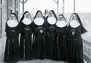 Sisters of St. Francis in 1886 at the Branch Hospital for Lepers in Kakaako, Honolulu