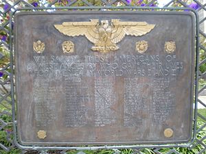 St. Mary's Square, SF WW I & II memorial plaque