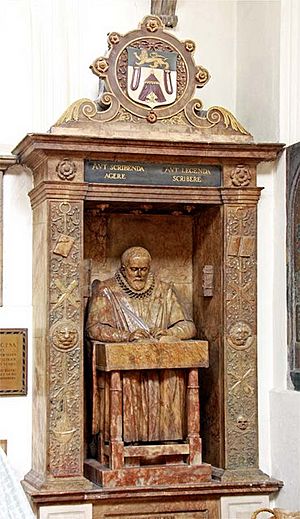 St Andrew Undershaft, St Mary Axe, EC2 - Wall monument of John Stow - geograph.org.uk - 1491412