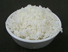 Steamed rice in bowl 01
