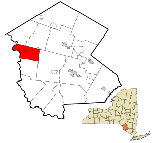 Location of Delaware in Sullivan County, New York
