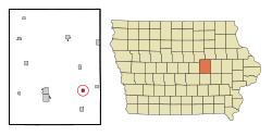 Location of Vining, Iowa