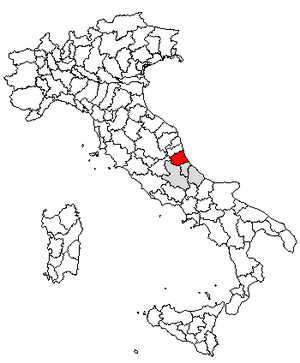 Location of Province of Teramo