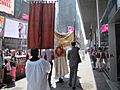 The Reverend Stephen S. Gerth, Rector of The Church of Saint Mary the Virgin, leading a Corpus Christ Processional through Times Square