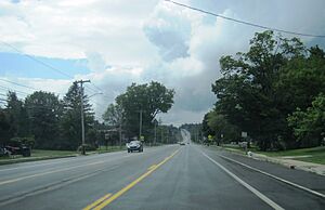 Hamlet of Nelson within the town along US 20 westbound