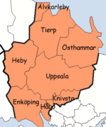 Fjuckby within Uppsala County