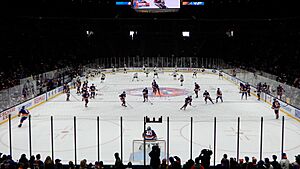 Warmups at the Nassau Coliseum