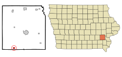 Location of Brighton, Iowa