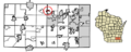 Waukesha County Wisconsin Incorporated and Unincorporated areas Lac La Belle Highlighted