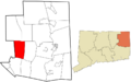 Windham County Connecticut incorporated and unincorporated areas Chaplin highlighted