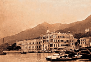 香港第一代滙豐總行大廈 德輔道中 皇后大道中 1st Generation of Hong Kong HSBC Building, Des Voeus Road, Queen's Road,1865