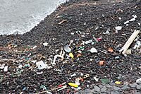 004 Beach pollution in Tenerife - Atlantic Ocean beach plastic garbage debris