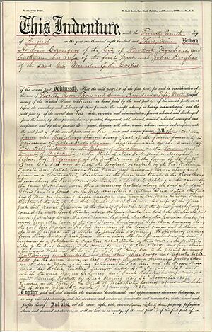 1839 Deed to St. John's College (Fordham University)