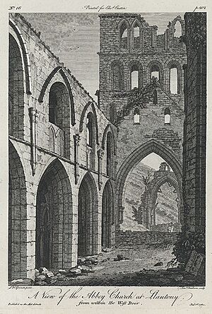 A View of the Abbey Church at Llantony, from within the West Door