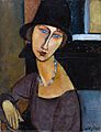 Amedeo-Modigliani-Jeanne-Hebuterne-with-Hat-and-Necklace
