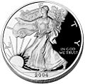American Silver Eagle, obverse, 2004