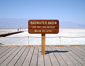 Badwater elevation sign