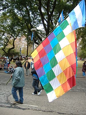 Banner of the Qulla Suyu on Argentine Flag Day 2007 parade