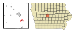 Location of Luther, Iowa