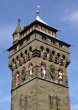Cardiff Castle clock tower
