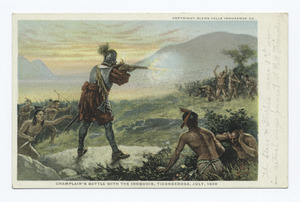 Champlain's Battle with the Iroquois, Ticonderoga, July, 1609 (NYPL b12647398-79471).tiff
