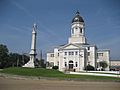 Claiborne County Courthouse and Confederate monument, Port Gibson, Mississippi 2008