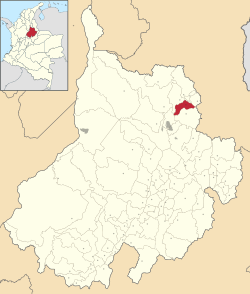 Location of the municipality and town of Charta in the Santander  Department of Colombia.